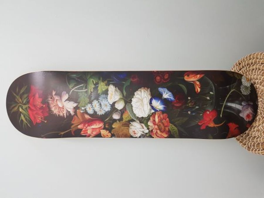 Vintage Flowers Skateboard Deck