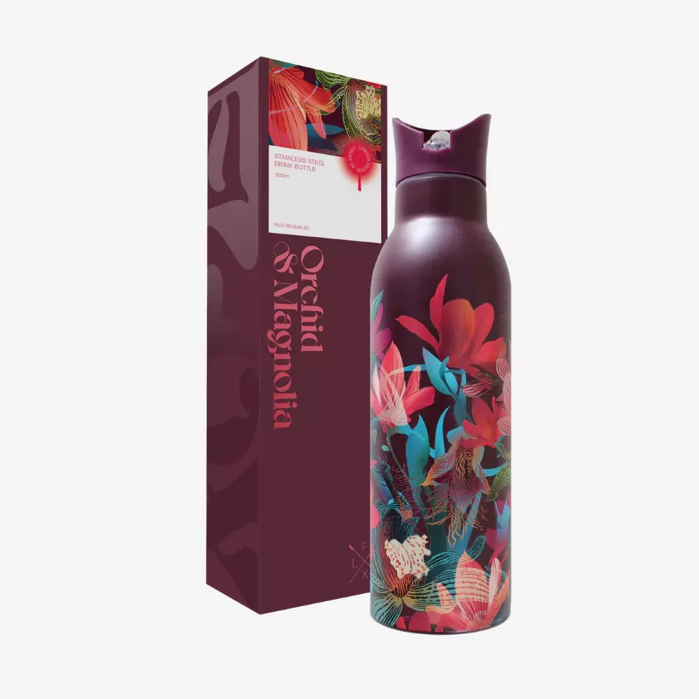 Flox Drink Bottle - Orchid & Magnolia